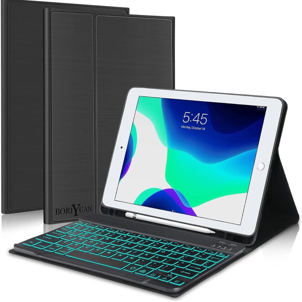 BORIYUAN New iPad 10.2 9th 8th 7th Generation 2021 Keyboard Case